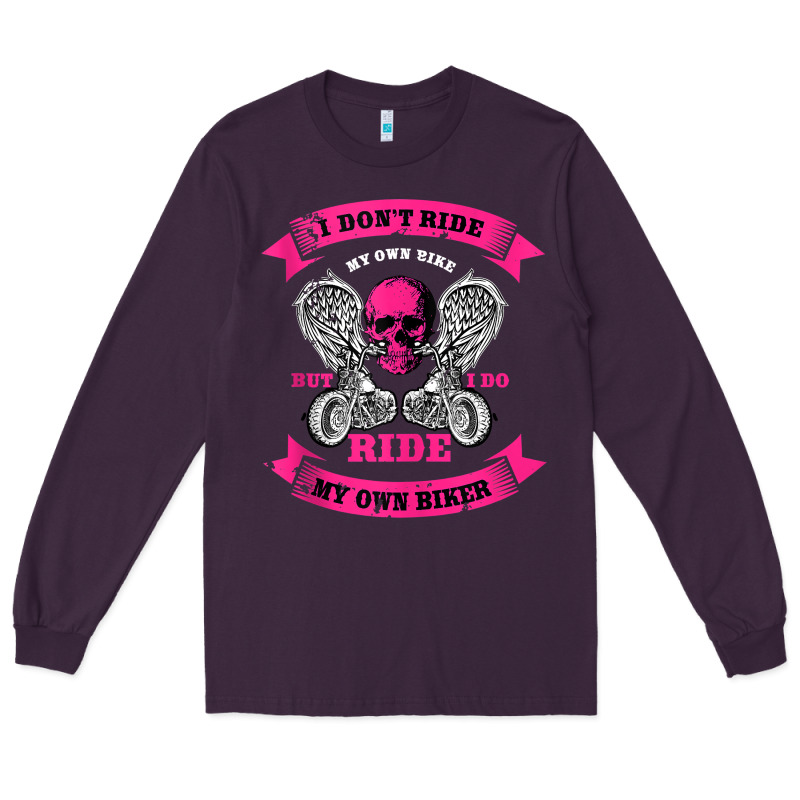 Biker Gear Motorcycle Gifts Biker Chick I Ride My Biker Tank Top Long Sleeve Tee by linhVisuals | Teevron