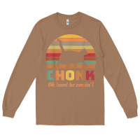 Toasted Coconut chonk cat scale meme retro oh lawd he comin' memes t shirt Long Sleeve Tee - linhVisuals