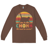 Chestnut chonk cat scale meme retro oh lawd he comin' memes t shirt Long Sleeve Tee - linhVisuals