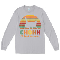 Moon Dust chonk cat scale meme retro oh lawd he comin' memes t shirt Long Sleeve Tee - linhVisuals