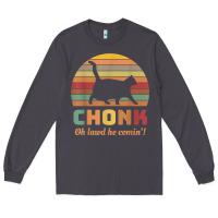 Smoke chonk cat scale meme retro oh lawd he comin' memes t shirt Long Sleeve Tee - linhVisuals
