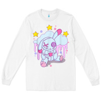 White bunny pastel goth voodoo doll t shirt Long Sleeve Tee - linhVisuals