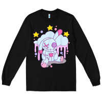 Black bunny pastel goth voodoo doll t shirt Long Sleeve Tee - linhVisuals