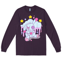 Plum bunny pastel goth voodoo doll t shirt Long Sleeve Tee - linhVisuals