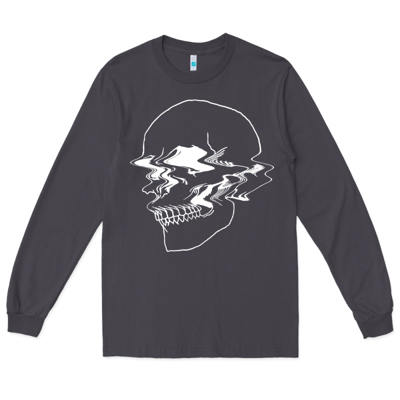 Creepy Cool Egirl Eboy Pastel Goth Vaporwave Glitch Skull Sweatshirt Long Sleeve Tee by linhVisuals | Teevron