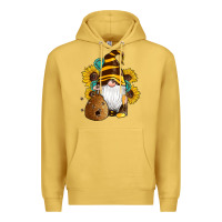 Antique Gold western bee gnomes beehive honey sunflowers gemstone Premium Hoodie - Artiststas