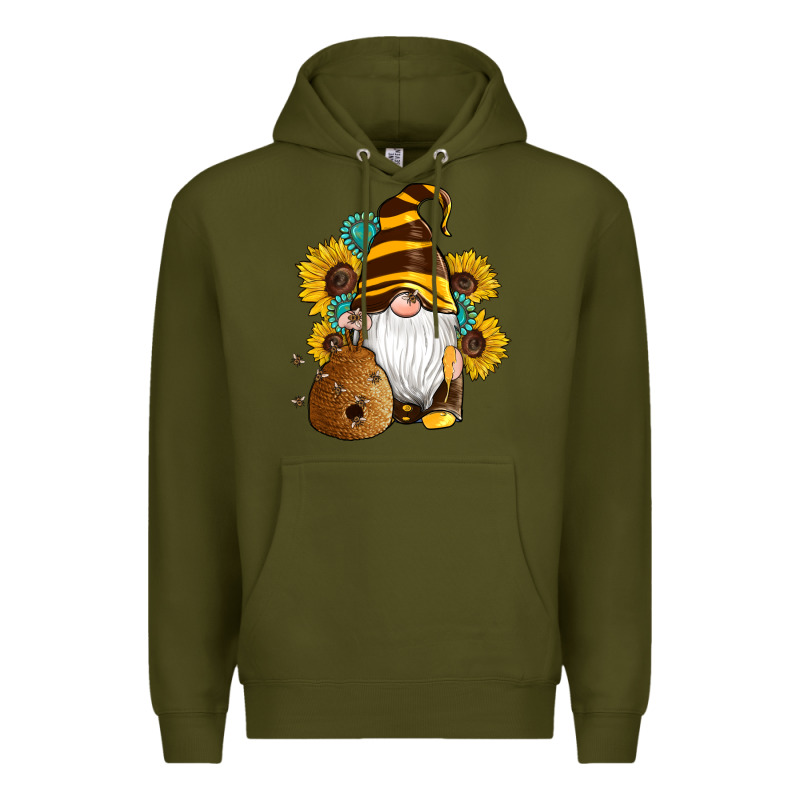 Western Bee Gnomes Beehive Honey Sunflowers Gemstone Premium Hoodie by Artiststas | Teevron