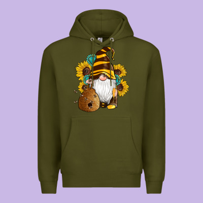 Western Bee Gnomes Beehive Honey Sunflowers Gemstone Premium Hoodie Designed By Artiststas