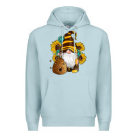 Blue Mist western bee gnomes beehive honey sunflowers gemstone Premium Hoodie - Artiststas