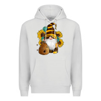 Dove Grey western bee gnomes beehive honey sunflowers gemstone Premium Hoodie - Artiststas
