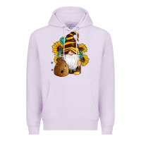Lilac western bee gnomes beehive honey sunflowers gemstone Premium Hoodie - Artiststas