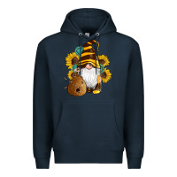 Navy western bee gnomes beehive honey sunflowers gemstone Premium Hoodie - Artiststas