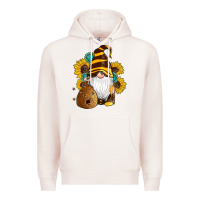Pale Pink western bee gnomes beehive honey sunflowers gemstone Premium Hoodie - Artiststas