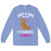 Colony Blue fennec fox just a girl who loves fennec foxes t shirt Long Sleeve Tee - linhVisuals