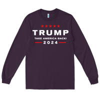 Plum donald trump 2024 take america back election   the return sweatshirt Long Sleeve Tee - linhVisuals