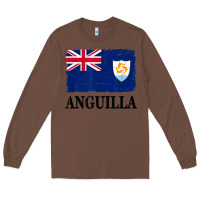 Chestnut flag of anguilla   anguilla banner t shirt Long Sleeve Tee - linhVisuals