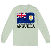 Matcha flag of anguilla   anguilla banner t shirt Long Sleeve Tee - linhVisuals