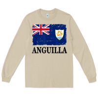 Mushroom flag of anguilla   anguilla banner t shirt Long Sleeve Tee - linhVisuals
