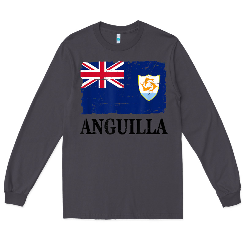 Flag Of Anguilla   Anguilla Banner T Shirt Long Sleeve Tee by linhVisuals | Teevron