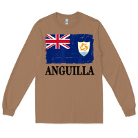 Toasted Coconut flag of anguilla   anguilla banner t shirt Long Sleeve Tee - linhVisuals