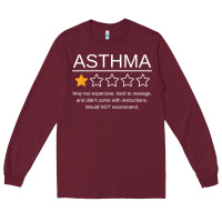Funny Asthma Awareness One Star Rating Inhaler Wheezy Breath T Shirt Long Sleeve Tee | Teevron