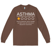 Chestnut funny asthma awareness one star rating inhaler wheezy breath t shirt Long Sleeve Tee - linhVisuals