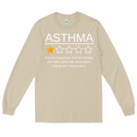 Mushroom funny asthma awareness one star rating inhaler wheezy breath t shirt Long Sleeve Tee - linhVisuals