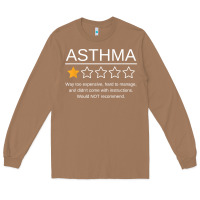 Toasted Coconut funny asthma awareness one star rating inhaler wheezy breath t shirt Long Sleeve Tee - linhVisuals