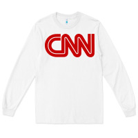 White cnn Long Sleeve Tee - linhVisuals
