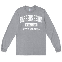 Heather Grey harpers ferry west virginia wv vintage established sports pullover hoo Long Sleeve Tee - linhVisuals