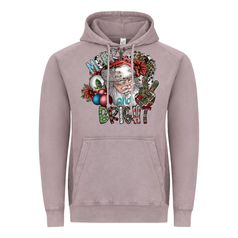 Merry And Bright Vintage Hoodie by SublimationCraftShop | Teevron
