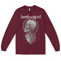 Burgundy lamb of god music concert Long Sleeve Tee - linhVisuals