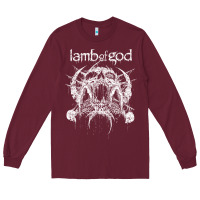Burgundy lamb of god music concert Long Sleeve Tee - linhVisuals