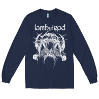Navy lamb of god music concert Long Sleeve Tee - linhVisuals