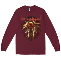 Burgundy lamb of god music concert Long Sleeve Tee - linhVisuals