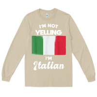 Mushroom i'm not yelling i'm italian t shirt Long Sleeve Tee - linhVisuals