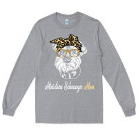 Heather Grey birthday and mother's day gift miniature schnauzer mom t shirt Long Sleeve Tee - linhVisuals