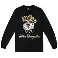Black birthday and mother's day gift miniature schnauzer mom t shirt Long Sleeve Tee - linhVisuals
