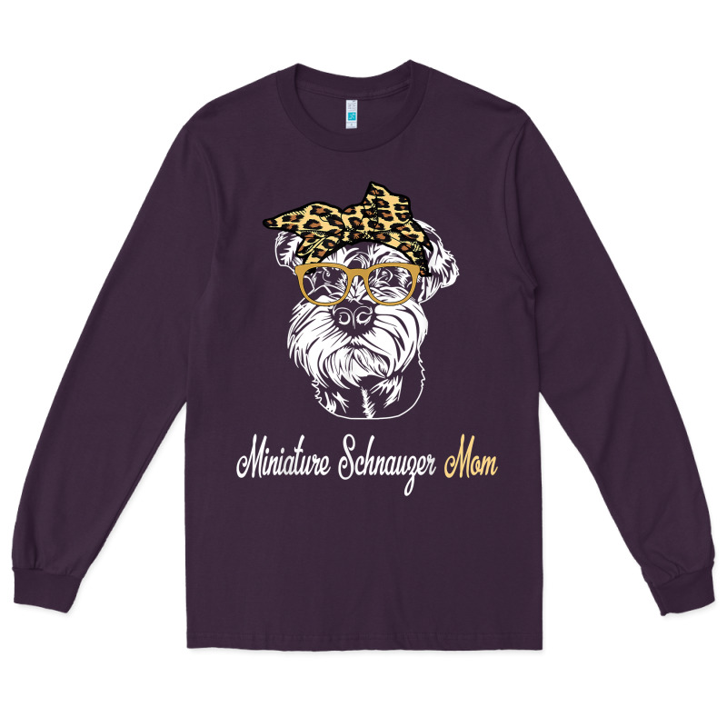 Birthday And Mother's Day Gift Miniature Schnauzer Mom T Shirt Long Sleeve Tee by linhVisuals | Teevron