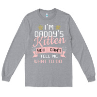 Heather Grey daddy's kitten ddlg littlespace daddy dom cgl t shirt Long Sleeve Tee - linhVisuals