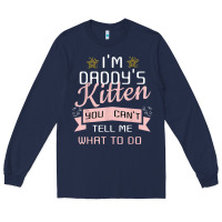 Navy daddy's kitten ddlg littlespace daddy dom cgl t shirt Long Sleeve Tee - linhVisuals