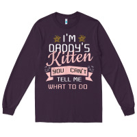 Plum daddy's kitten ddlg littlespace daddy dom cgl t shirt Long Sleeve Tee - linhVisuals