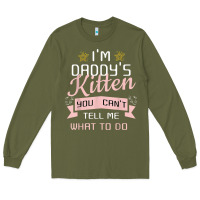 Army Green daddy's kitten ddlg littlespace daddy dom cgl t shirt Long Sleeve Tee - linhVisuals