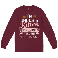 Burgundy daddy's kitten ddlg littlespace daddy dom cgl t shirt Long Sleeve Tee - linhVisuals