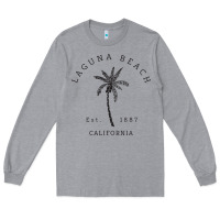 Heather Grey retro cool laguna beach california palm tree unique novelty sweatshirt Long Sleeve Tee - linhVisuals