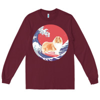 Burgundy rough collie t  shirt rough collie gifts   ocean waves surfing rough c Long Sleeve Tee - linhVisuals