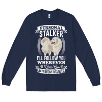 Navy great pyrenees stalker great pyrenees gifts great pyrenees t shirt Long Sleeve Tee - linhVisuals