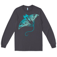 Smoke hawaii tribal manta ray hawaiian shirt shark lover t shirt Long Sleeve Tee - linhVisuals