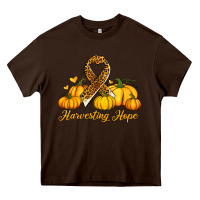 Chocolate Brown harvesting hope Heavy Core Tee - Jasminsmagicworld