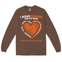 Chestnut i wear orange for my mom ms multiple sclerosis awareness t shirt Long Sleeve Tee - linhVisuals